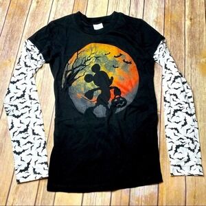 Disney Juniors Small Mickey Mouse Halloween Long Sleeve Shirt Jerry Leigh